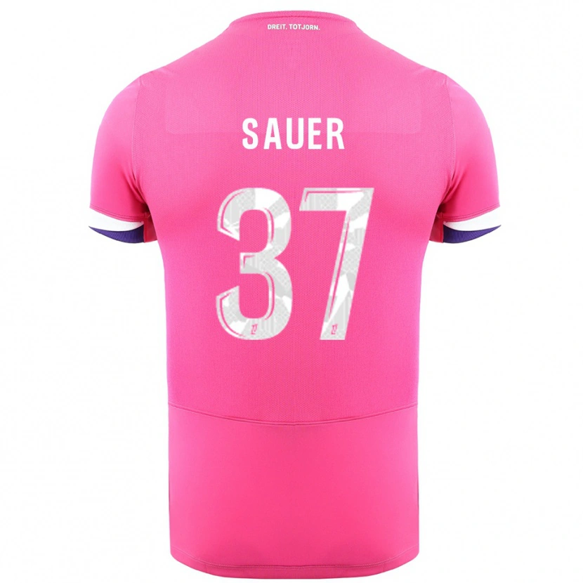 Danxen Damen Mario Sauer #37 Rosa Weiß Auswärtstrikot Trikot 2025/26 T-Shirt Schweiz