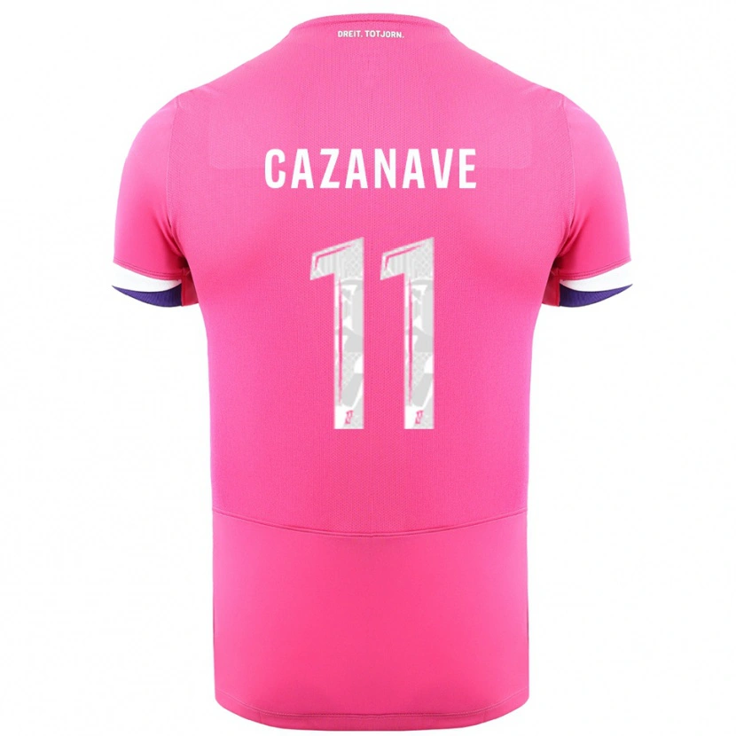 Danxen Damen Julie Cazanave #11 Rosa Weiß Auswärtstrikot Trikot 2025/26 T-Shirt Schweiz