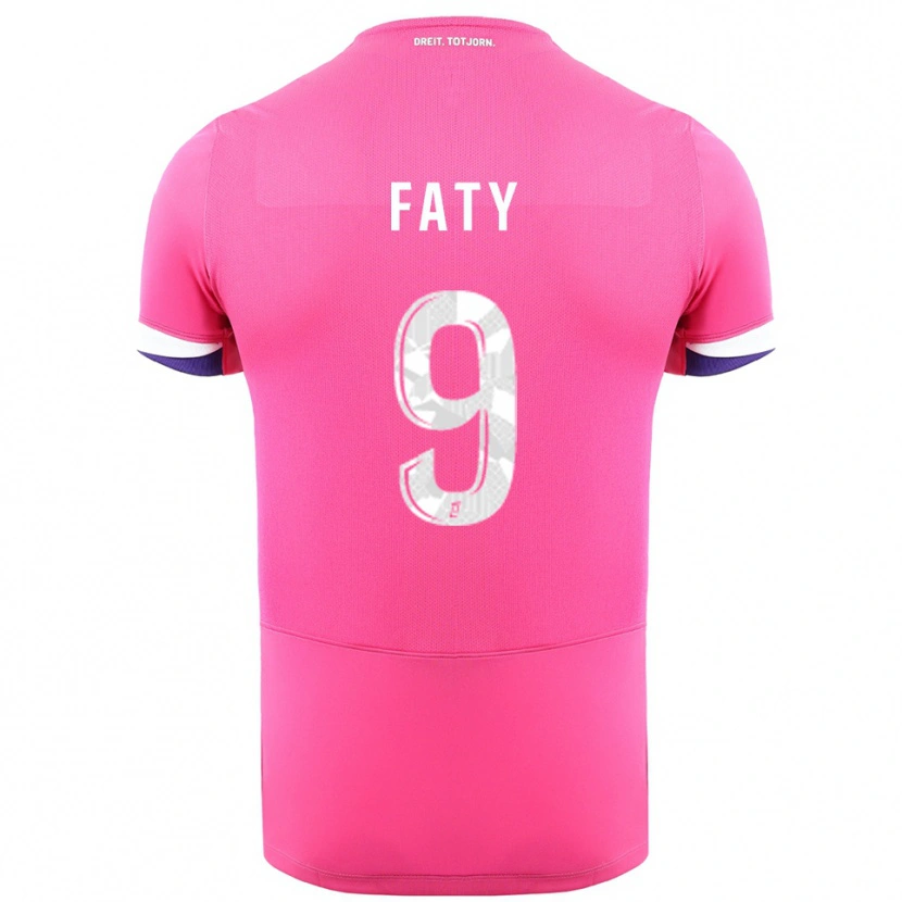 Danxen Damen Enzo Faty #9 Rosa Weiß Auswärtstrikot Trikot 2025/26 T-Shirt Schweiz