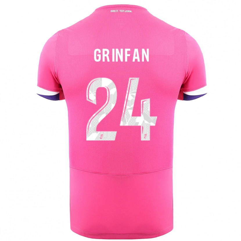 Danxen Damen Roma Grinfan #24 Rosa Weiß Auswärtstrikot Trikot 2025/26 T-Shirt Schweiz
