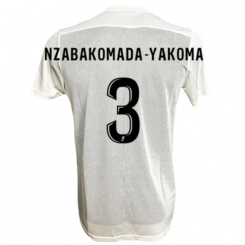 Danxen Damen Raphaël Nzabakomada-Yakoma #3 Schwarz Weiß Auswärtstrikot Trikot 2025/26 T-Shirt Schweiz