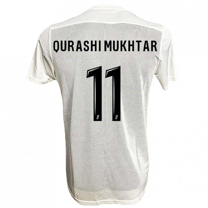 Danxen Damen Awab Qurashi Mukhtar #11 Schwarz Weiß Auswärtstrikot Trikot 2025/26 T-Shirt Schweiz