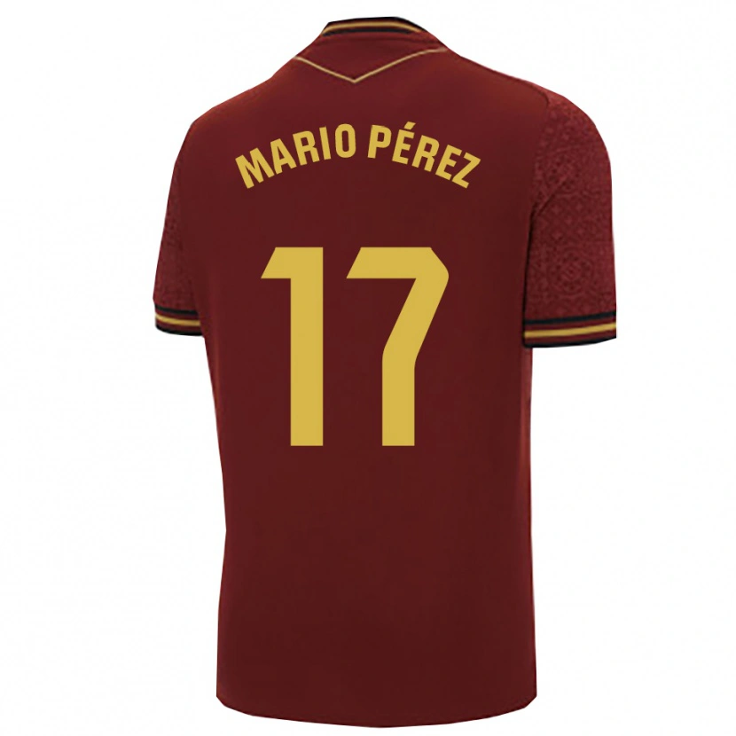 Danxen Damen Mario Pérez #17 Burgunderrot Gold Auswärtstrikot Trikot 2025/26 T-Shirt Schweiz