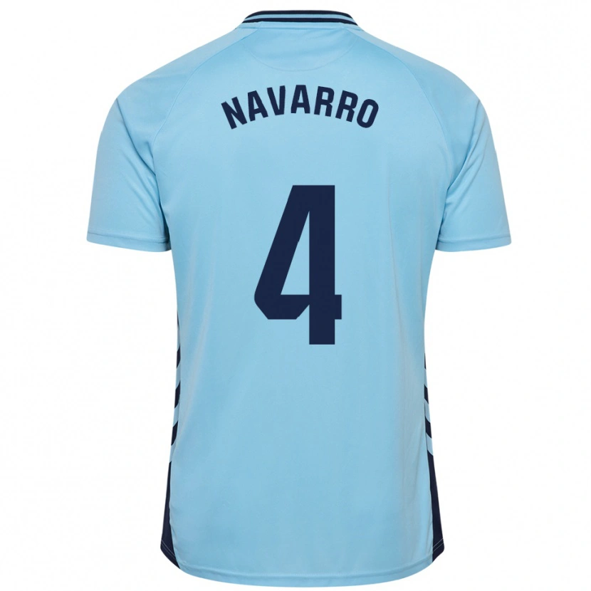 Danxen Damen Carlos Navarro #4 Himmelblau Auswärtstrikot Trikot 2025/26 T-Shirt Schweiz