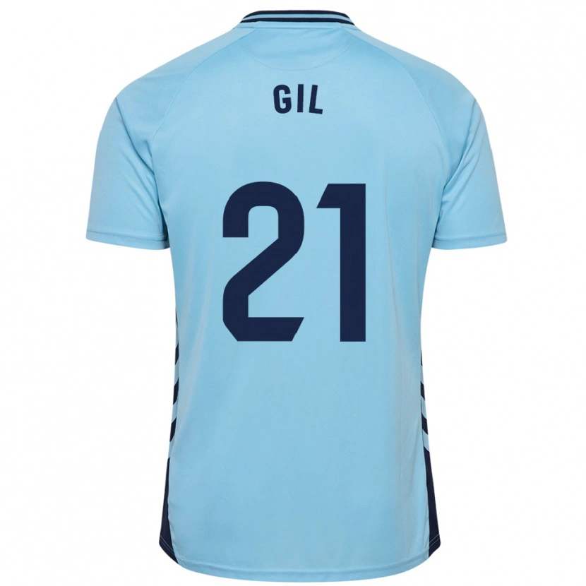 Danxen Damen Iván Gil #21 Himmelblau Auswärtstrikot Trikot 2025/26 T-Shirt Schweiz