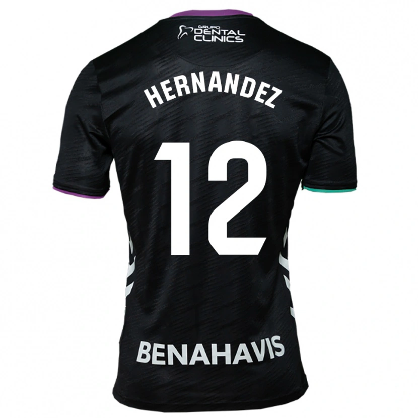 Danxen Damen Juanma Hernández #12 Schwarz Lila Grün Auswärtstrikot Trikot 2025/26 T-Shirt Schweiz