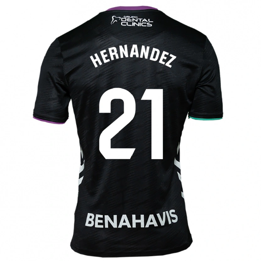 Danxen Damen Juan Hernández #21 Schwarz Lila Grün Auswärtstrikot Trikot 2025/26 T-Shirt Schweiz