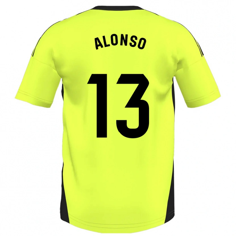 Danxen Damen Maikel Alonso #13 Fluoreszierendes Gelb Auswärtstrikot Trikot 2025/26 T-Shirt Schweiz