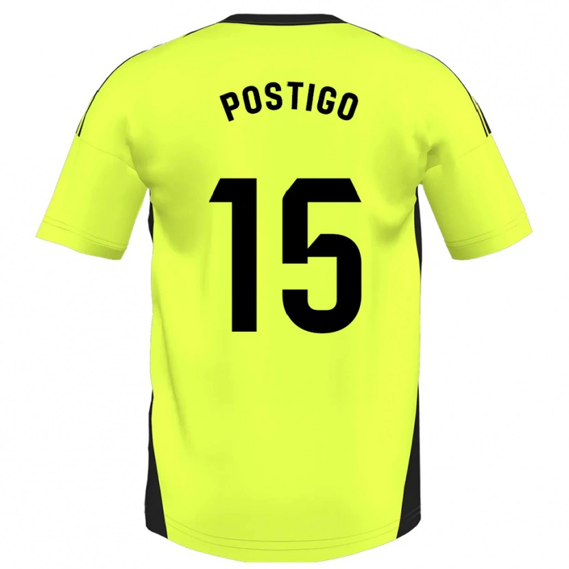 Danxen Damen Sergio Postigo #15 Fluoreszierendes Gelb Auswärtstrikot Trikot 2025/26 T-Shirt Schweiz