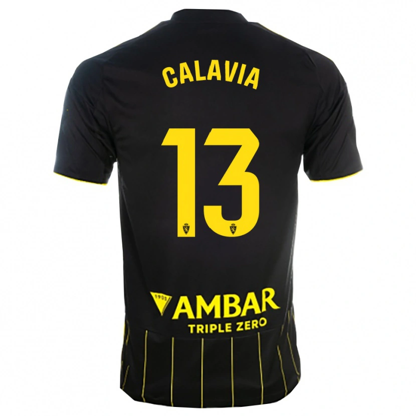 Danxen Damen Carlos Calavia #13 Schwarz Gelb Auswärtstrikot Trikot 2025/26 T-Shirt Schweiz