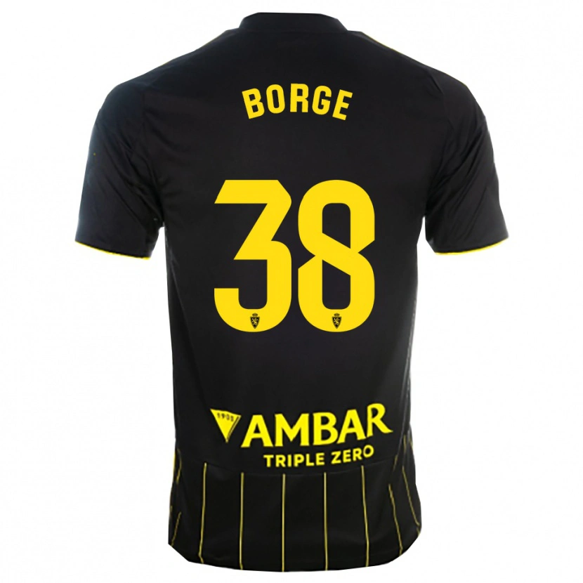 Danxen Damen Andrés Borge #38 Schwarz Gelb Auswärtstrikot Trikot 2025/26 T-Shirt Schweiz