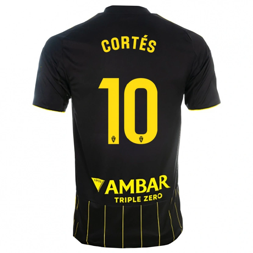 Danxen Damen Pablo Cortés #10 Schwarz Gelb Auswärtstrikot Trikot 2025/26 T-Shirt Schweiz