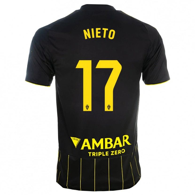 Danxen Damen Carlos Nieto #17 Schwarz Gelb Auswärtstrikot Trikot 2025/26 T-Shirt Schweiz