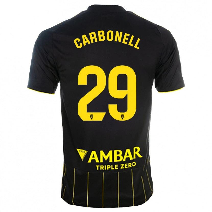 Danxen Damen Luis Carbonell #29 Schwarz Gelb Auswärtstrikot Trikot 2025/26 T-Shirt Schweiz