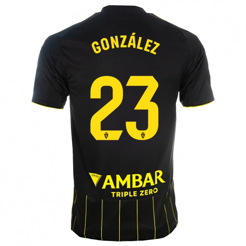 Danxen Damen Álex González #23 Schwarz Gelb Auswärtstrikot Trikot 2025/26 T-Shirt Schweiz