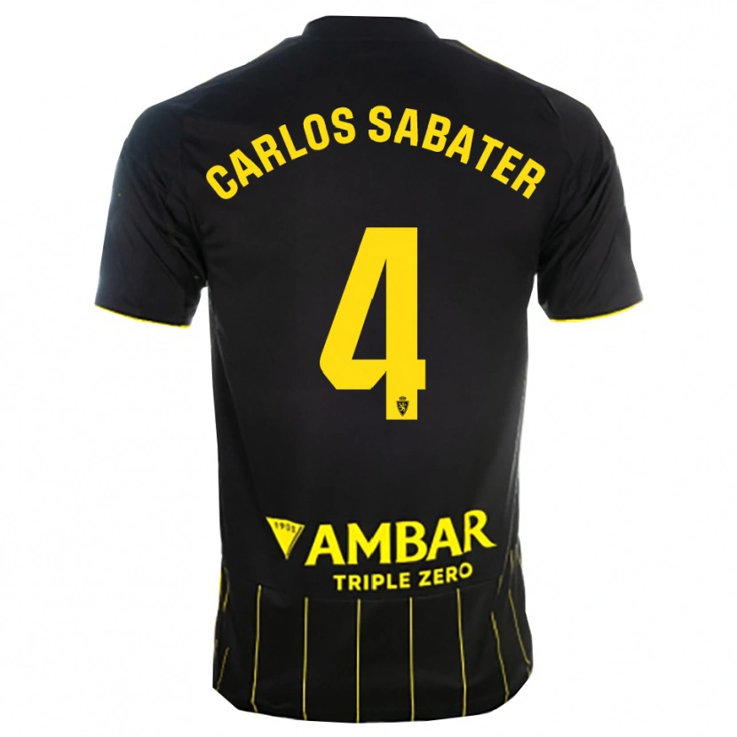 Danxen Damen Juan Carlos Sabater #4 Schwarz Gelb Auswärtstrikot Trikot 2025/26 T-Shirt Schweiz