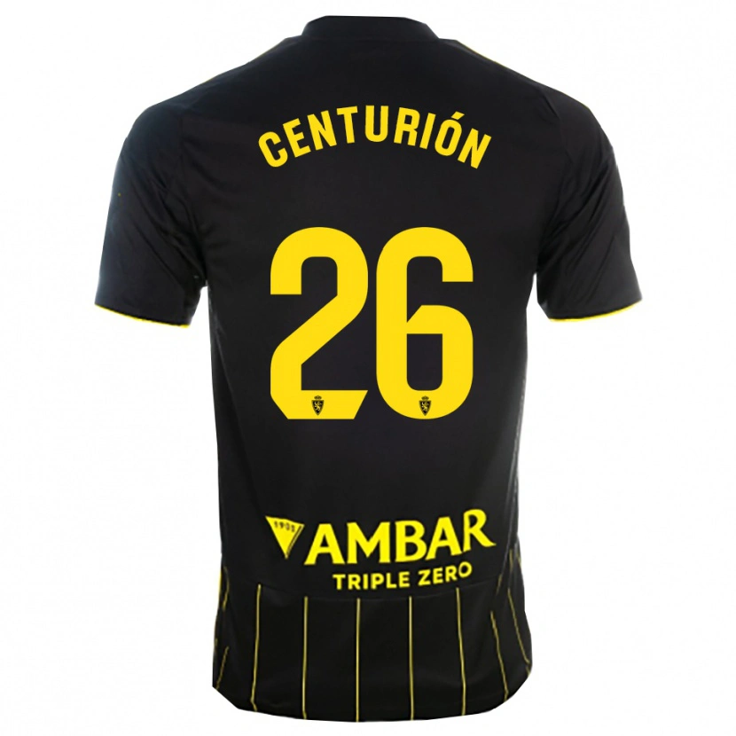 Danxen Damen Pablo Centurión #26 Schwarz Gelb Auswärtstrikot Trikot 2025/26 T-Shirt Schweiz