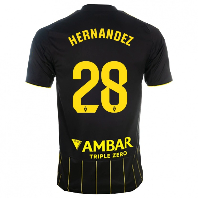 Danxen Damen Diego Hernández #28 Schwarz Gelb Auswärtstrikot Trikot 2025/26 T-Shirt Schweiz