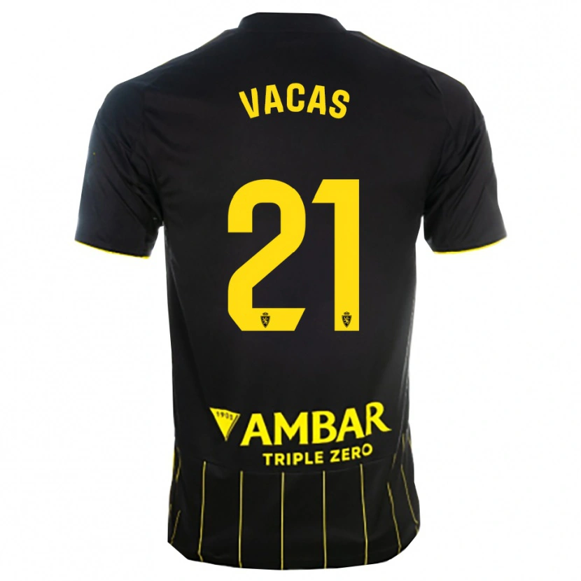 Danxen Damen Óscar Vacas #21 Schwarz Gelb Auswärtstrikot Trikot 2025/26 T-Shirt Schweiz