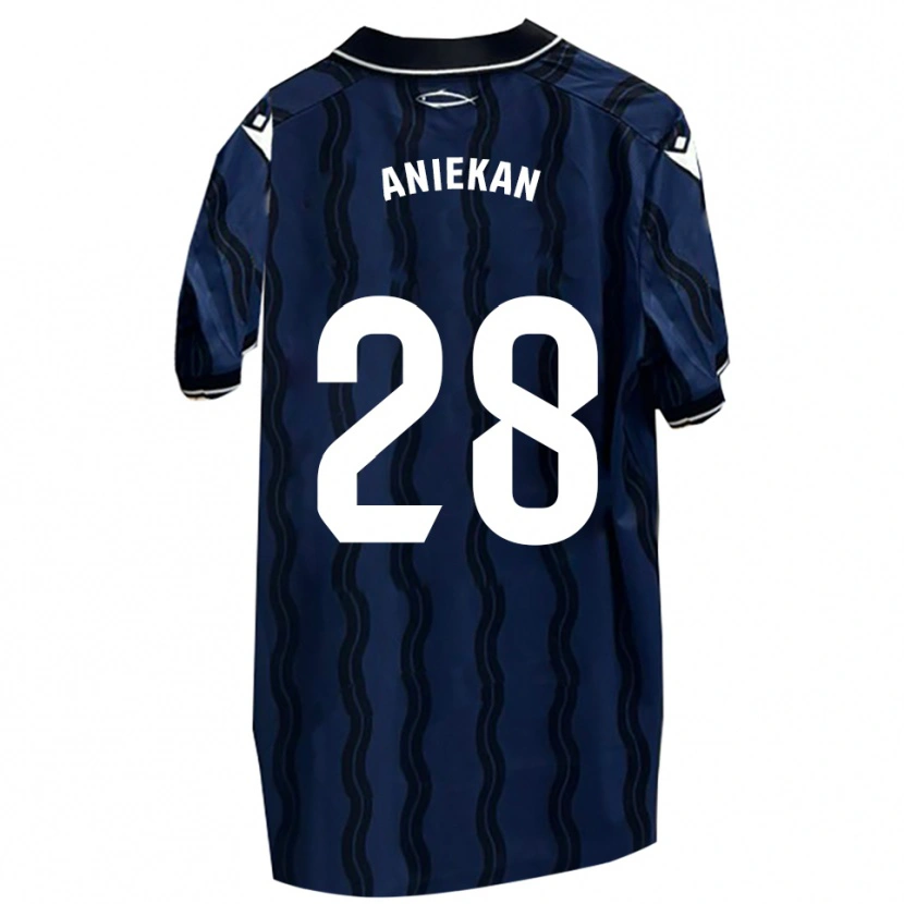 Danxen Damen Bless Aniekan #28 Dunkelblau Schwarz Auswärtstrikot Trikot 2025/26 T-Shirt Schweiz