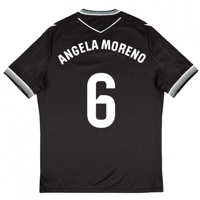 Danxen Damen Angela Moreno #6 Schwarz Weiß Auswärtstrikot Trikot 2025/26 T-Shirt Schweiz