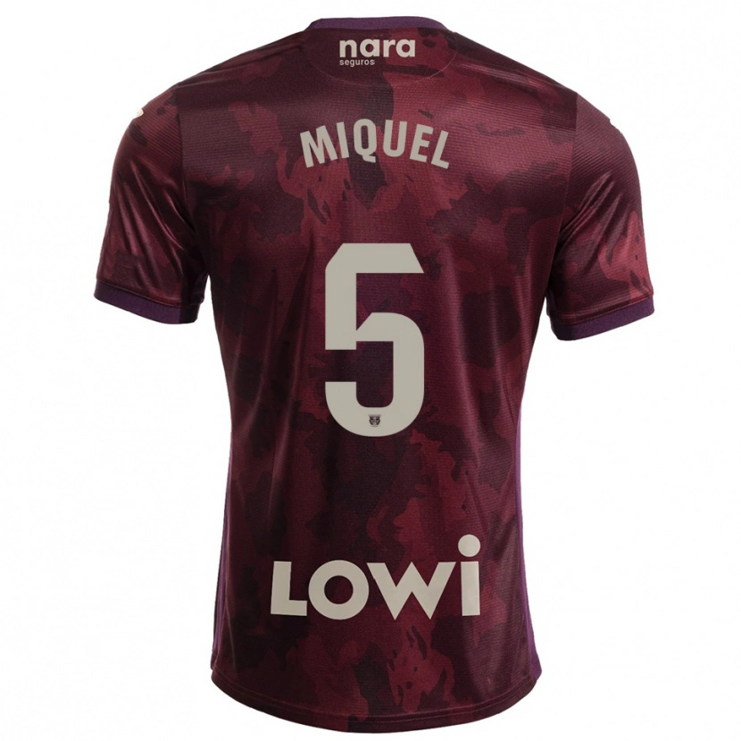 Danxen Damen Ignasi Miquel #5 Burgunderrot Weiß Auswärtstrikot Trikot 2025/26 T-Shirt Schweiz