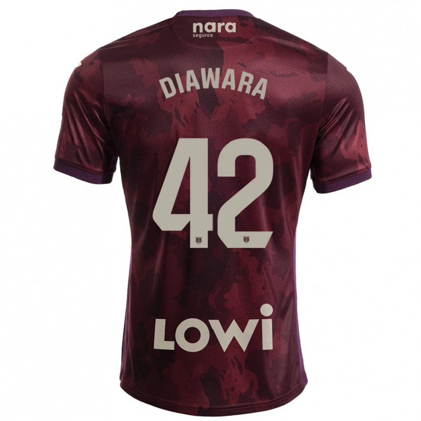 Danxen Damen Amadou Diawara #42 Burgunderrot Weiß Auswärtstrikot Trikot 2025/26 T-Shirt Schweiz