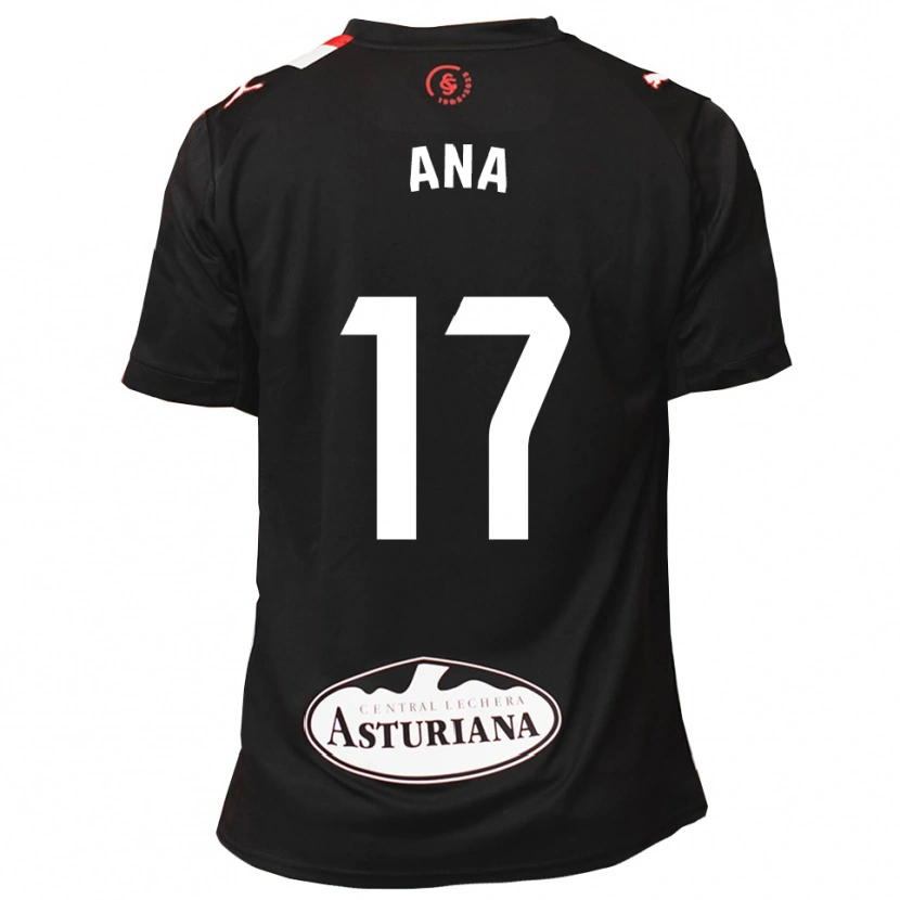 Danxen Damen Ana Gloria Campoamor Paredes #17 Schwarz Weiß Auswärtstrikot Trikot 2025/26 T-Shirt Schweiz