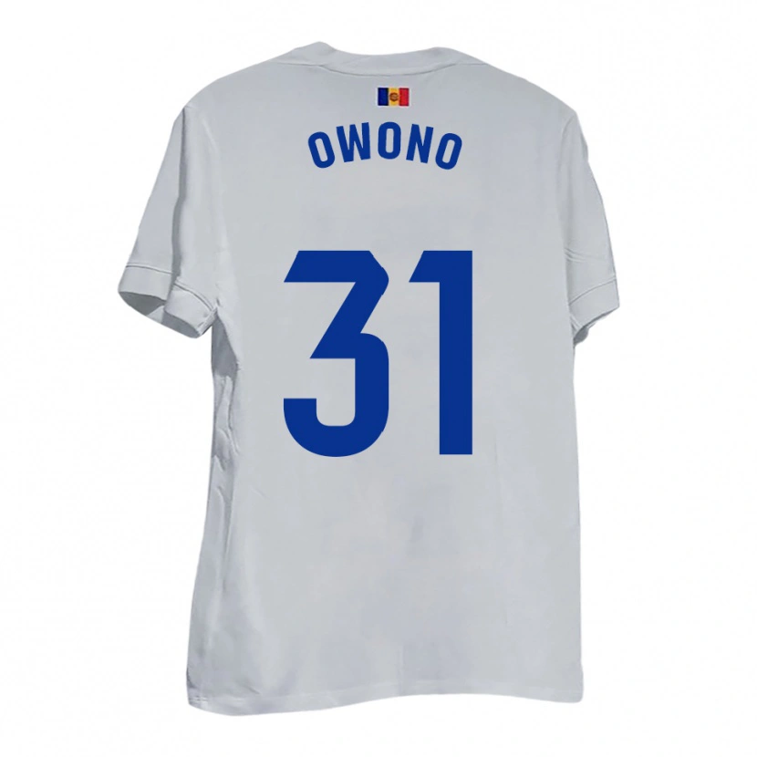 Danxen Damen Jesús Owono #31 Weiß Blau Gelb Auswärtstrikot Trikot 2025/26 T-Shirt Schweiz