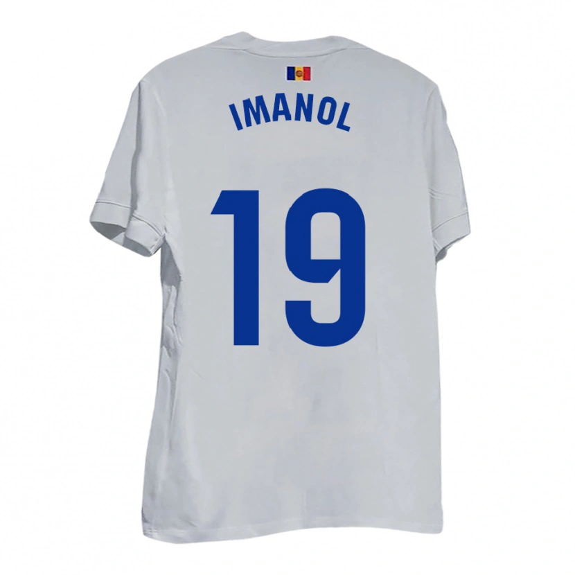 Danxen Damen Imanol García De Albéniz #19 Weiß Blau Gelb Auswärtstrikot Trikot 2025/26 T-Shirt Schweiz
