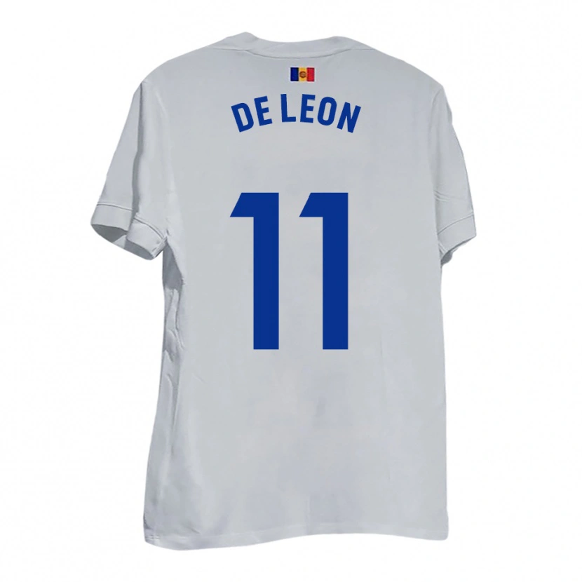 Danxen Damen Lautaro De León #11 Weiß Blau Gelb Auswärtstrikot Trikot 2025/26 T-Shirt Schweiz