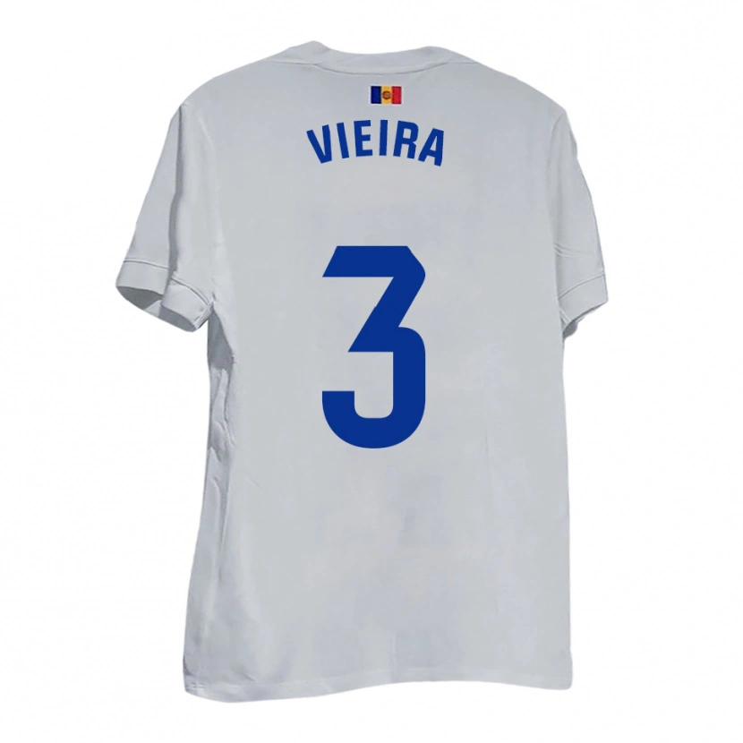 Danxen Damen Daniel Vieira #3 Weiß Blau Gelb Auswärtstrikot Trikot 2025/26 T-Shirt Schweiz