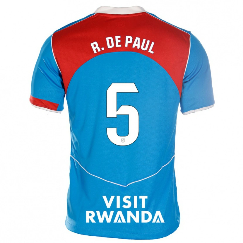 Danxen Damen Rodrigo De Paul #5 Blau Weiß Ausweichtrikot Trikot 2025/26 T-Shirt Schweiz