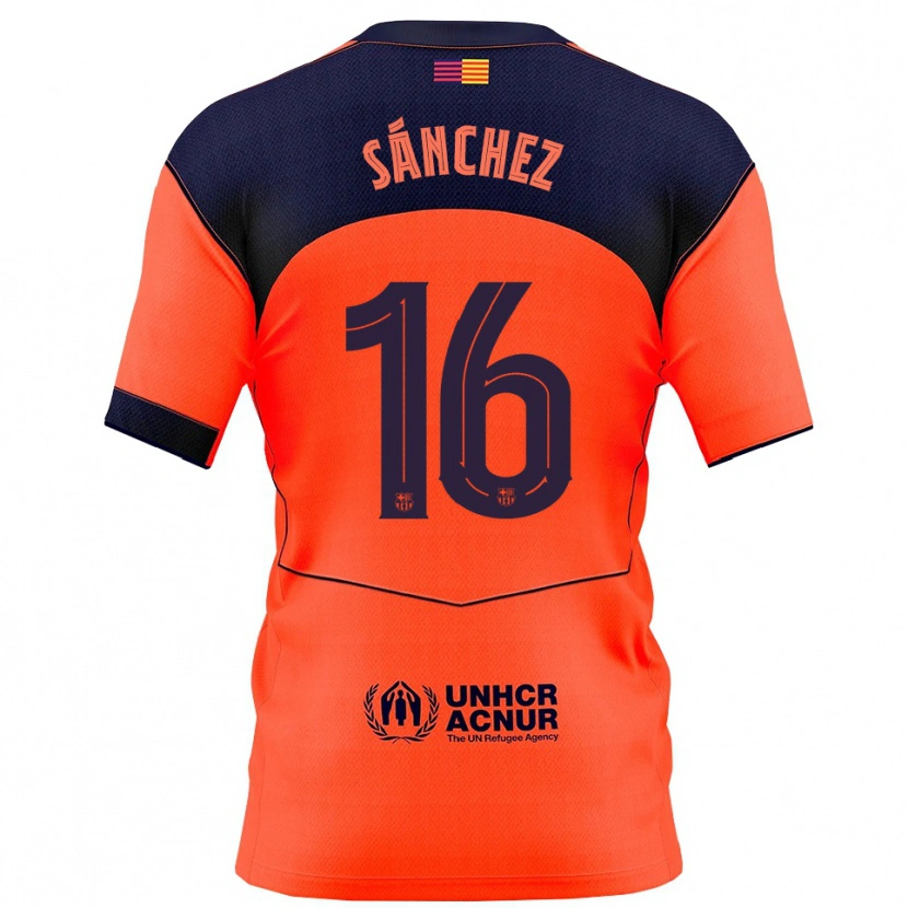 Danxen Damen Edu Sánchez #16 Orange Marine Ausweichtrikot Trikot 2025/26 T-Shirt Schweiz