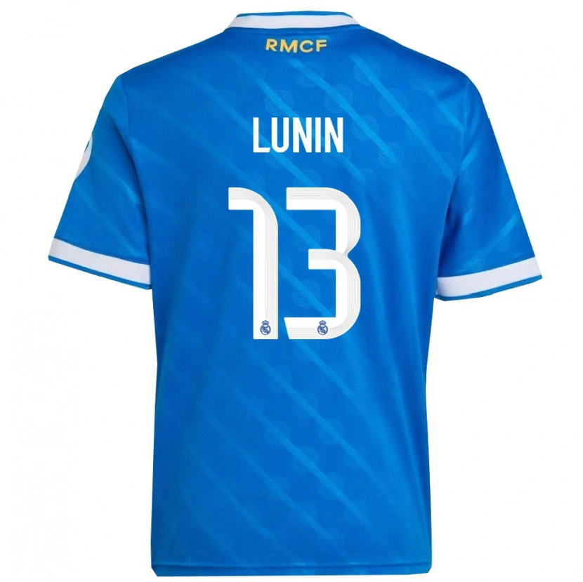 Danxen Damen Andriy Lunin #13 Blau Weiß Ausweichtrikot Trikot 2025/26 T-Shirt Schweiz