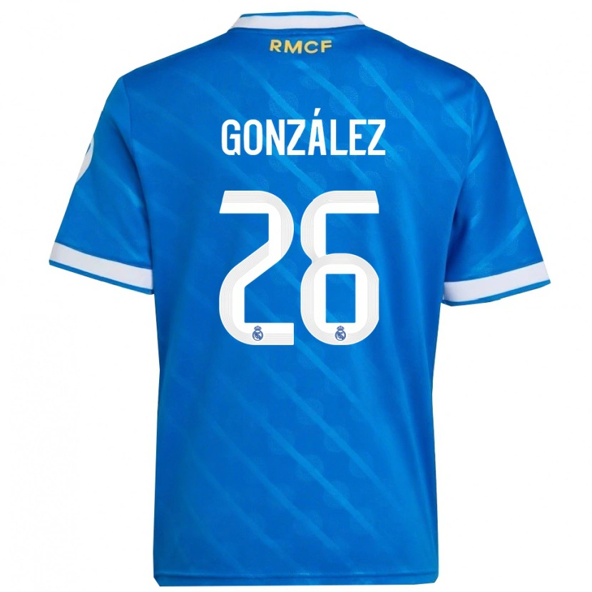 Danxen Damen Fran González #26 Blau Weiß Ausweichtrikot Trikot 2025/26 T-Shirt Schweiz