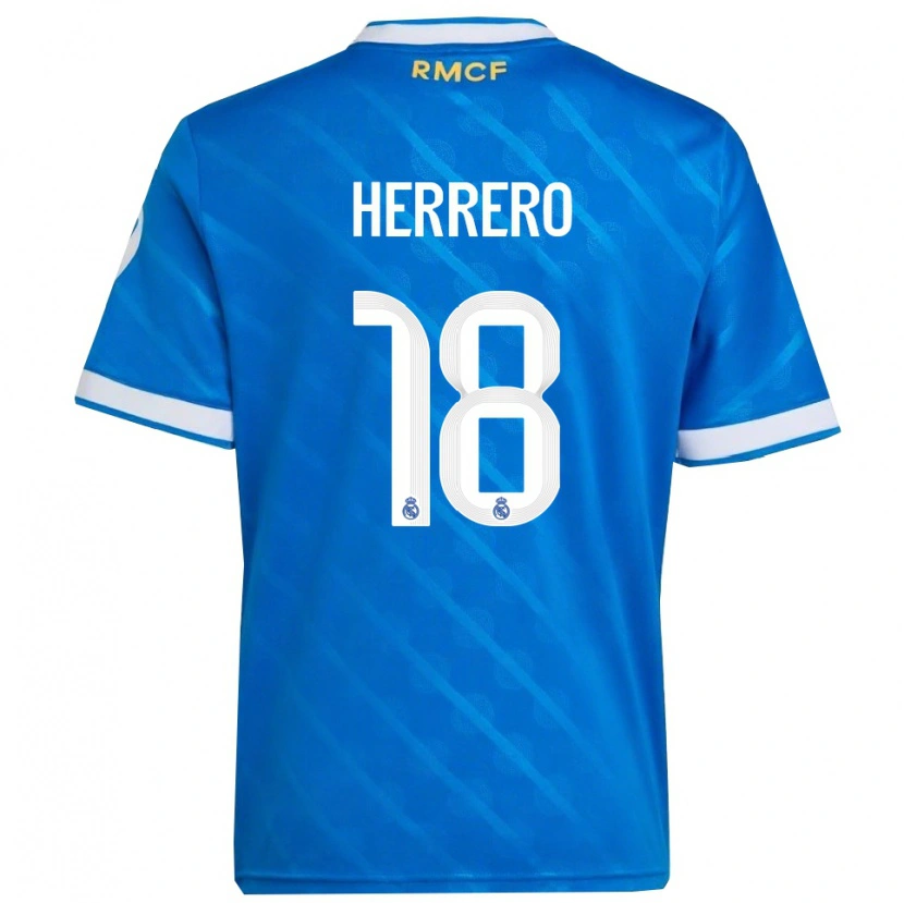 Danxen Damen Enrique Herrero #18 Blau Weiß Ausweichtrikot Trikot 2025/26 T-Shirt Schweiz
