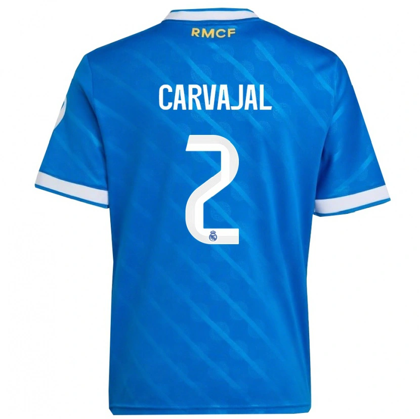 Danxen Damen Daniel Carvajal #2 Blau Weiß Ausweichtrikot Trikot 2025/26 T-Shirt Schweiz