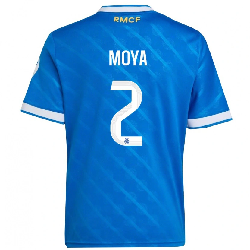 Danxen Damen Alejandro Moya #2 Blau Weiß Ausweichtrikot Trikot 2025/26 T-Shirt Schweiz