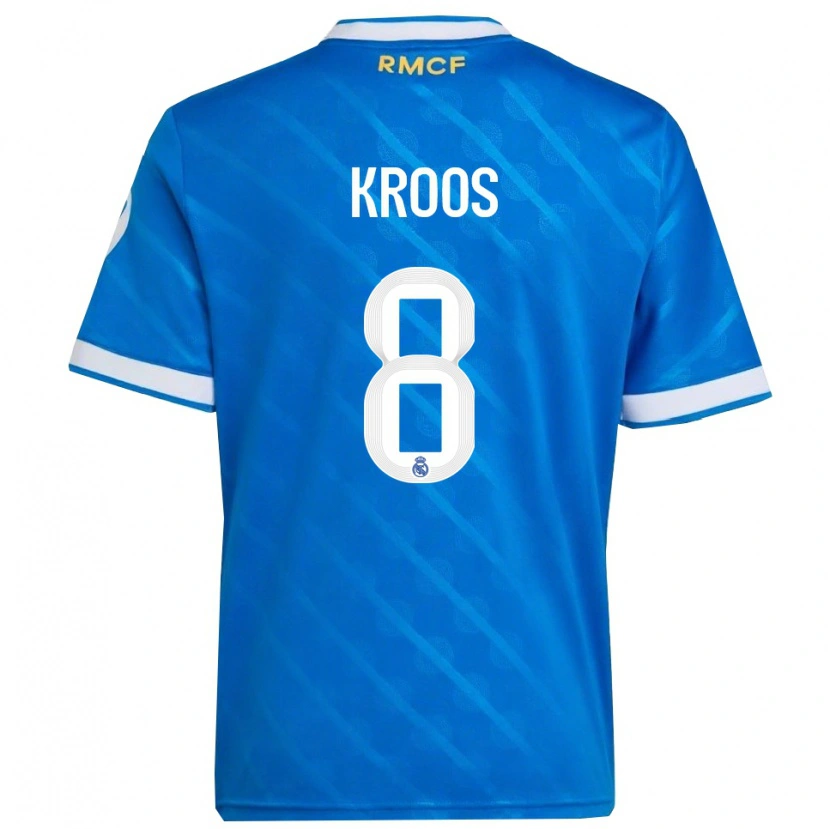 Danxen Damen Toni Kroos #8 Blau Weiß Ausweichtrikot Trikot 2025/26 T-Shirt Schweiz