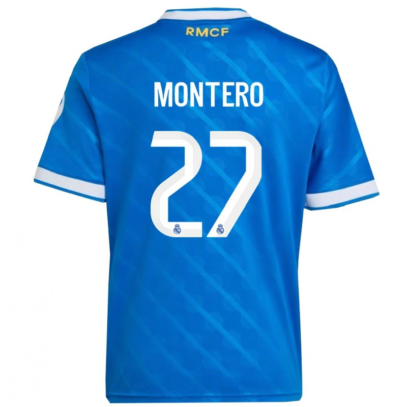 Danxen Damen Pablo Montero #27 Blau Weiß Ausweichtrikot Trikot 2025/26 T-Shirt Schweiz