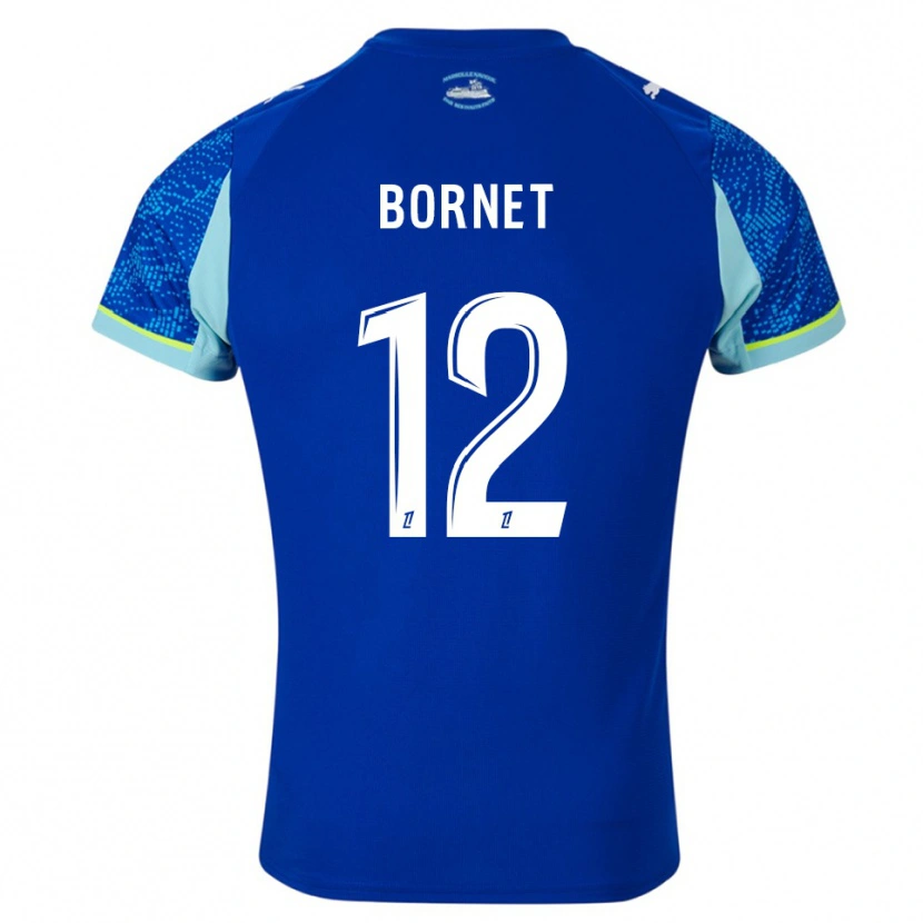 Danxen Damen Camille Bornet #12 Himmelblau Weiß Ausweichtrikot Trikot 2025/26 T-Shirt Schweiz
