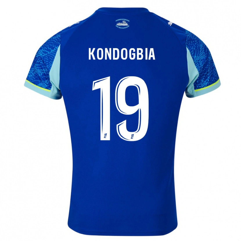 Danxen Damen Geoffrey Kondogbia #19 Himmelblau Weiß Ausweichtrikot Trikot 2025/26 T-Shirt Schweiz