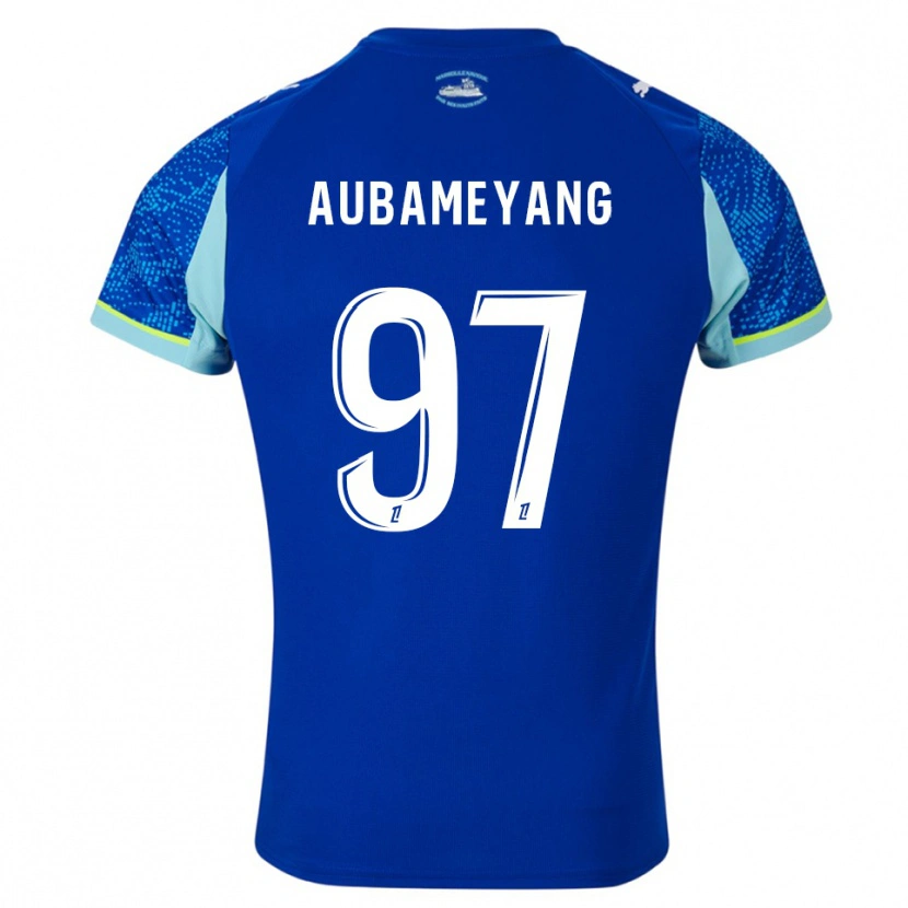 Danxen Damen Pierre-Emerick Aubameyang #97 Himmelblau Weiß Ausweichtrikot Trikot 2025/26 T-Shirt Schweiz
