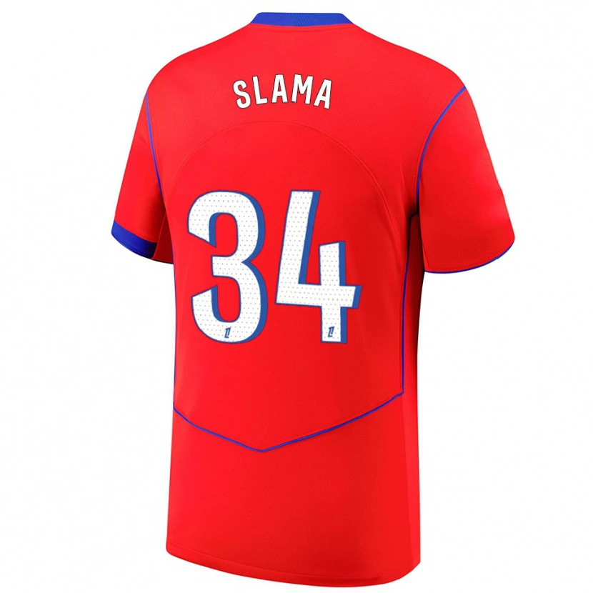 Danxen Damen Wassim Slama #34 Rot Blau Weiß Ausweichtrikot Trikot 2025/26 T-Shirt Schweiz