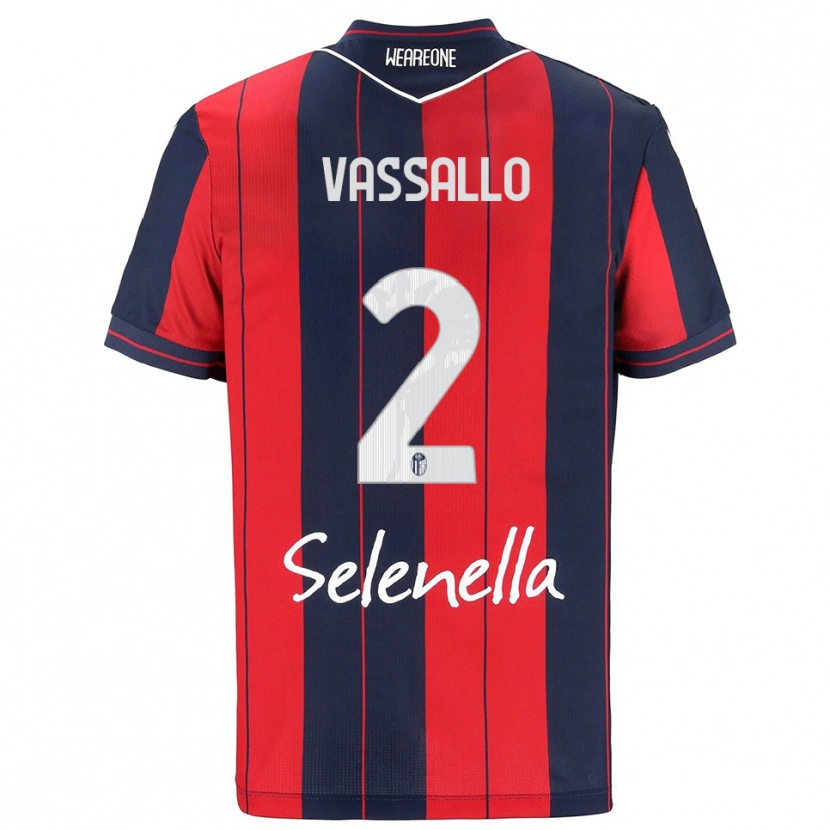 Danxen Kinder Giacomo Vassallo #2 Rot Marineblau Heimtrikot Trikot 2025/26 T-Shirt Schweiz