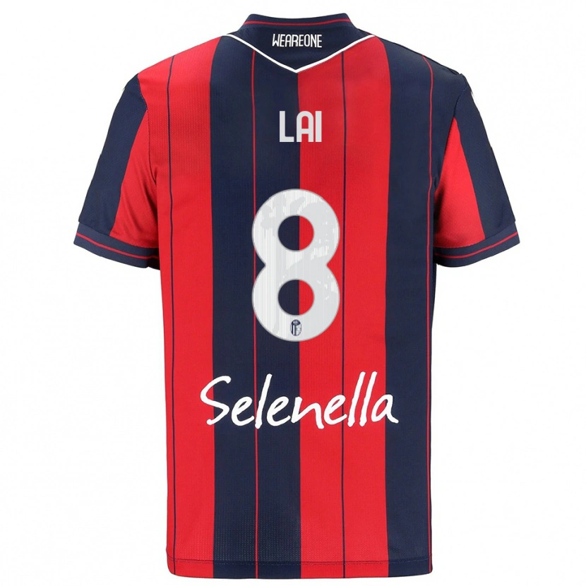 Danxen Kinder Luca Lai #8 Rot Marineblau Heimtrikot Trikot 2025/26 T-Shirt Schweiz