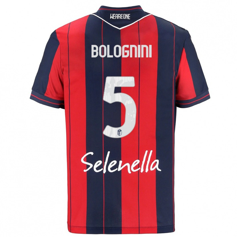 Danxen Kinder Andrea Bolognini #5 Rot Marineblau Heimtrikot Trikot 2025/26 T-Shirt Schweiz