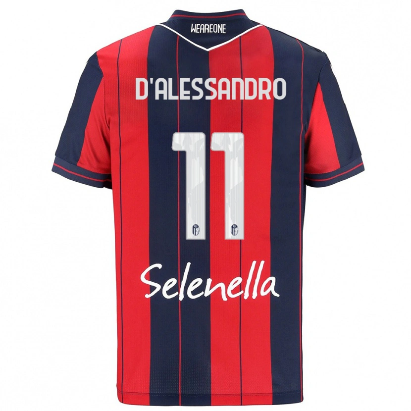 Danxen Kinder Giuliano D'alessandro #11 Rot Marineblau Heimtrikot Trikot 2025/26 T-Shirt Schweiz