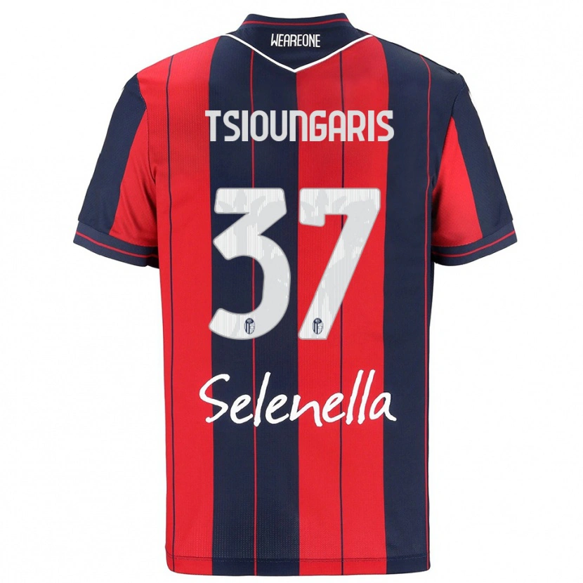 Danxen Kinder Theodoros Tsioungaris #37 Rot Marineblau Heimtrikot Trikot 2025/26 T-Shirt Schweiz